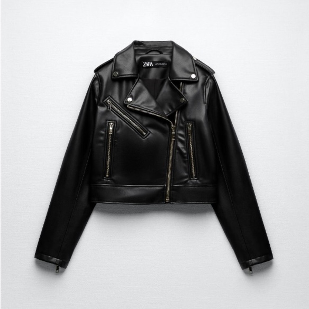 ZARA Faux leather biker jacket